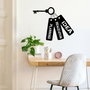 Wallity Idea Realization Planning - Accesorio de Pared de Metal Decorativo Negro
